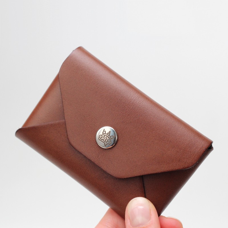Кожаный кошелек для карточек Plick (коричневый)