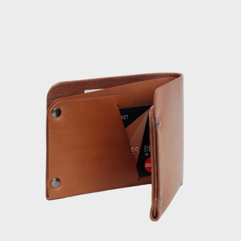 Кожаный кошелек с отделением для карт Optima (медовый)