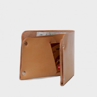 Кожаный кошелек с отделением для карт Optima (песочный)