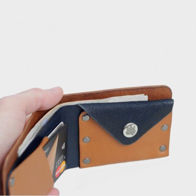 Кожаный кошелек с отделением для монет Monas (комби)