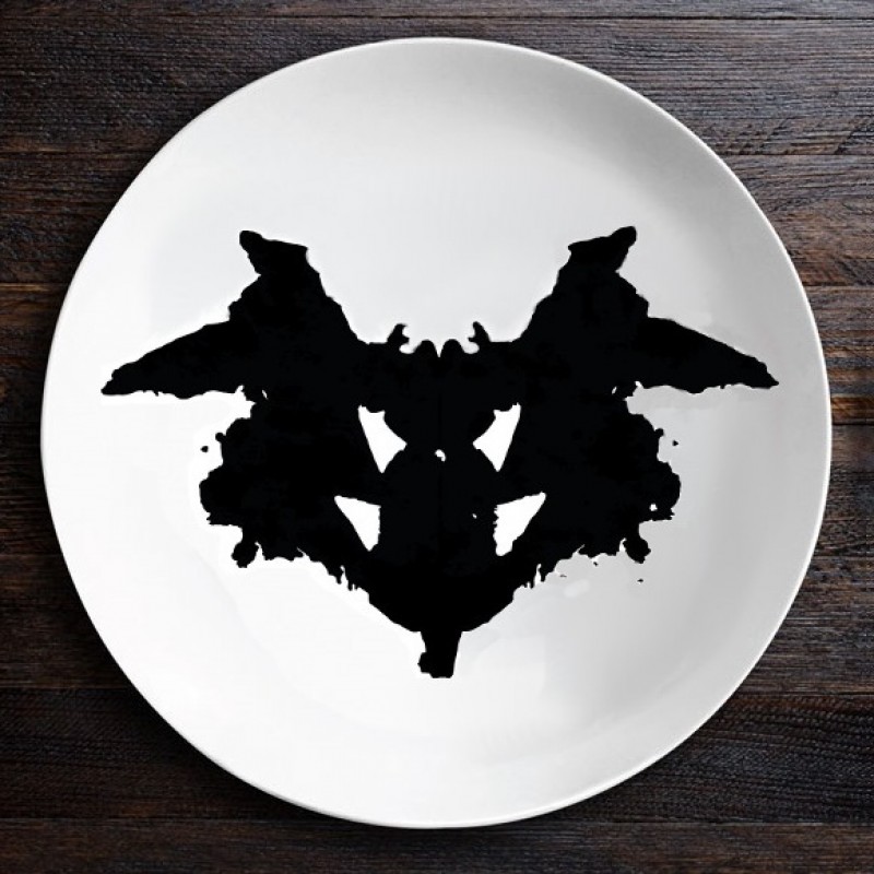 Набор керамических тарелок Ужин с Роршахом (Ниндзя/Бабочка)
