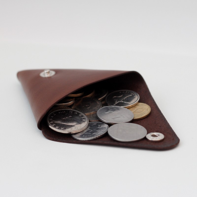 Кожаная монетница - кошелек Dalet (коричневая)