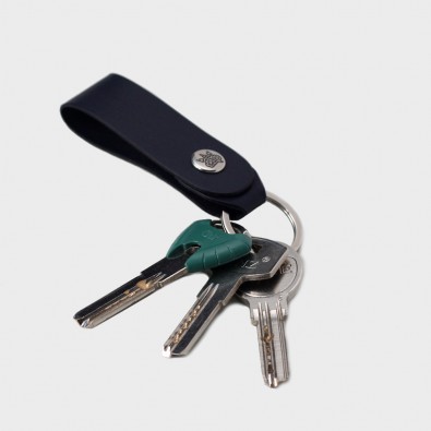 Кожаная ключница / брелок для ключей Loop (синий)