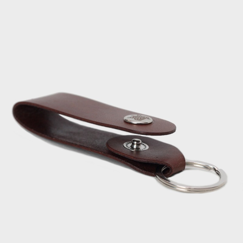 Кожаная ключница / брелок для ключей Loop (коричневый)