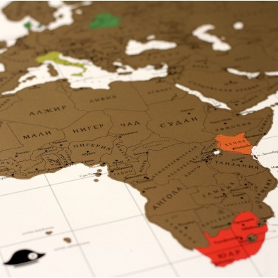 Стирающаяся скретч карта мира True Map