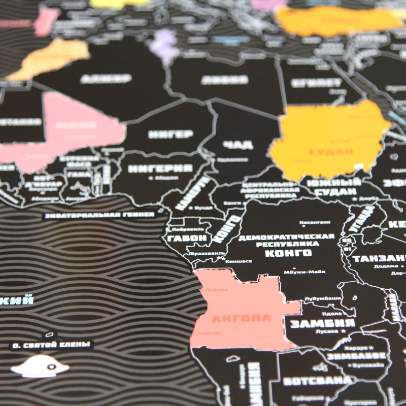 Скретч карта мира True Map Plus Noir